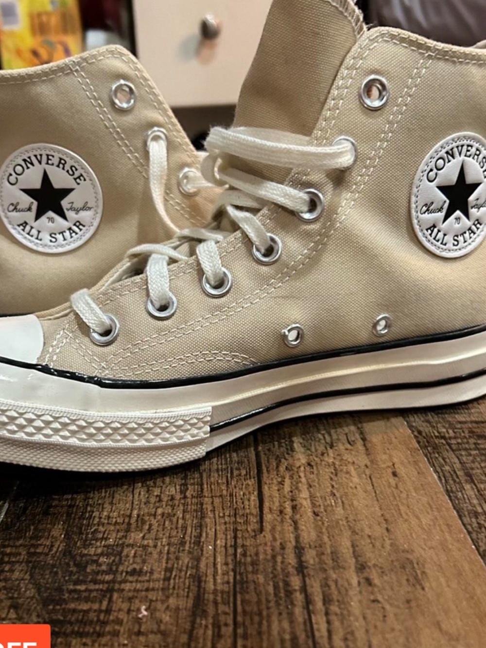 Converse High Top Sneakers - Cream/White